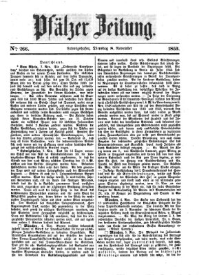 Pfälzer Zeitung Dienstag 8. November 1853