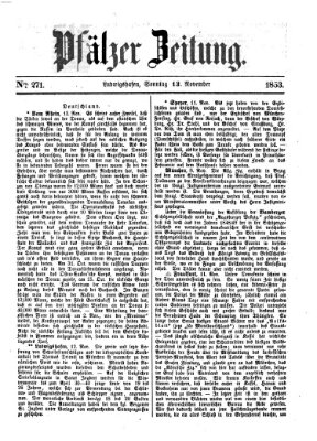 Pfälzer Zeitung Sonntag 13. November 1853