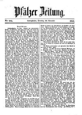 Pfälzer Zeitung Dienstag 29. November 1853