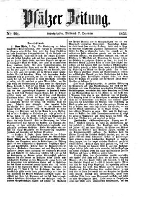 Pfälzer Zeitung Mittwoch 7. Dezember 1853