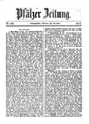 Pfälzer Zeitung Sonntag 25. Dezember 1853