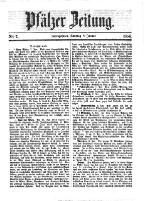 Pfälzer Zeitung Sonntag 8. Januar 1854