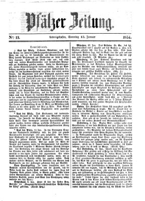 Pfälzer Zeitung Sonntag 15. Januar 1854