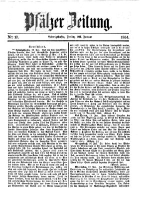 Pfälzer Zeitung Freitag 20. Januar 1854