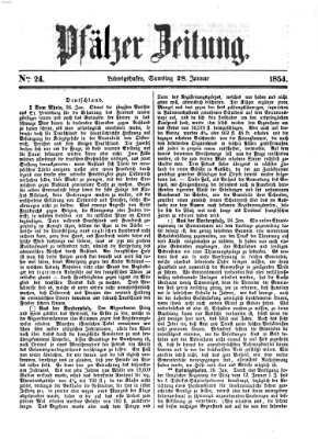 Pfälzer Zeitung Samstag 28. Januar 1854