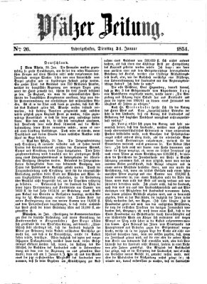 Pfälzer Zeitung Dienstag 31. Januar 1854