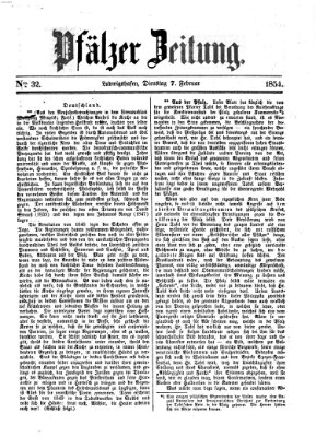 Pfälzer Zeitung Dienstag 7. Februar 1854