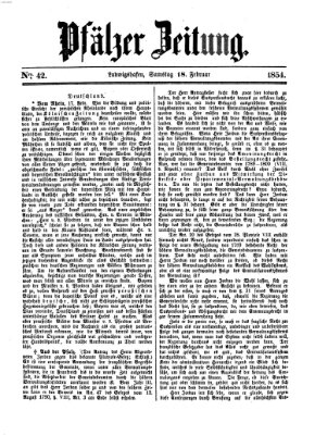 Pfälzer Zeitung Samstag 18. Februar 1854