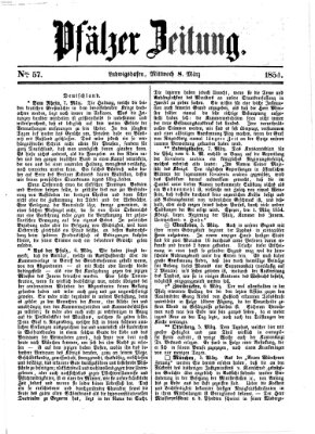 Pfälzer Zeitung Mittwoch 8. März 1854