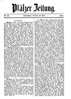 Pfälzer Zeitung Dienstag 25. April 1854