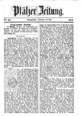 Pfälzer Zeitung Dienstag 16. Mai 1854