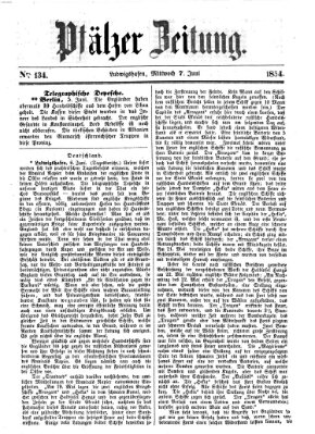 Pfälzer Zeitung Mittwoch 7. Juni 1854