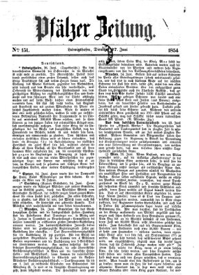 Pfälzer Zeitung Dienstag 27. Juni 1854