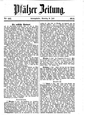 Pfälzer Zeitung Sonntag 9. Juli 1854