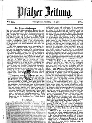 Pfälzer Zeitung Dienstag 11. Juli 1854