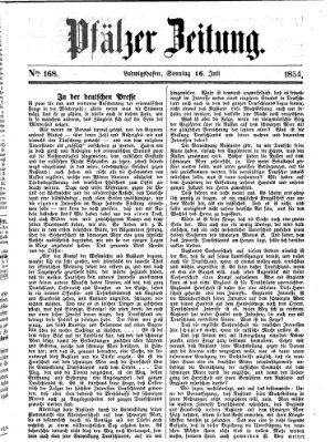 Pfälzer Zeitung Sonntag 16. Juli 1854