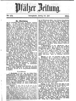 Pfälzer Zeitung Freitag 21. Juli 1854