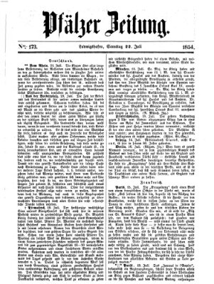 Pfälzer Zeitung Samstag 22. Juli 1854