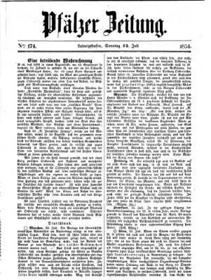 Pfälzer Zeitung Sonntag 23. Juli 1854