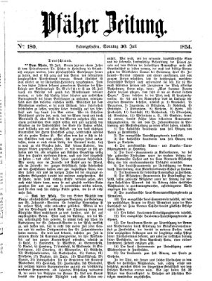 Pfälzer Zeitung Sonntag 30. Juli 1854