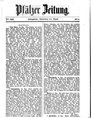 Pfälzer Zeitung Donnerstag 24. August 1854