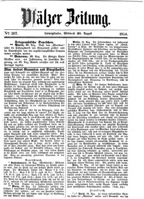 Pfälzer Zeitung Mittwoch 30. August 1854