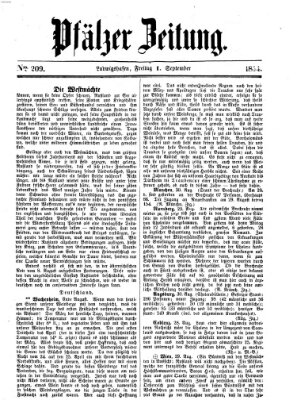 Pfälzer Zeitung Freitag 1. September 1854