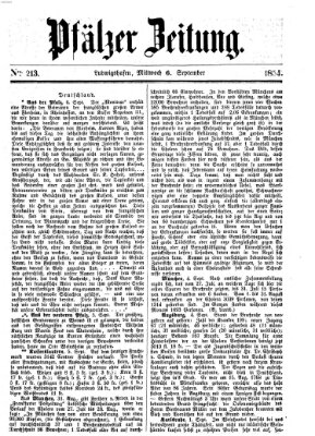 Pfälzer Zeitung Mittwoch 6. September 1854