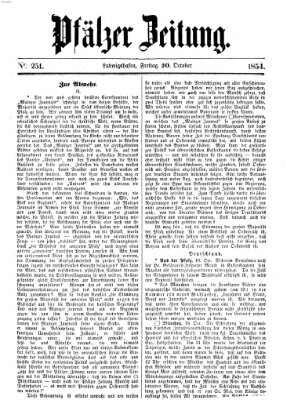 Pfälzer Zeitung Freitag 20. Oktober 1854