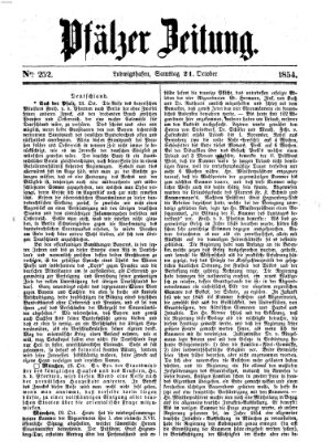 Pfälzer Zeitung Samstag 21. Oktober 1854