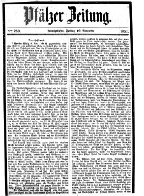 Pfälzer Zeitung Freitag 10. November 1854