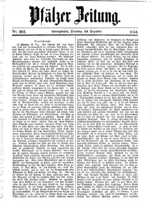 Pfälzer Zeitung Dienstag 19. Dezember 1854