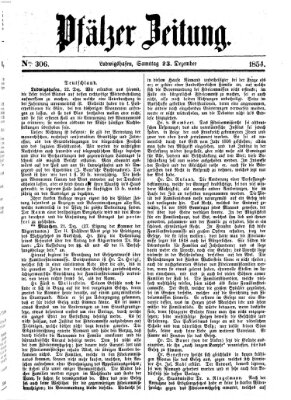 Pfälzer Zeitung Samstag 23. Dezember 1854