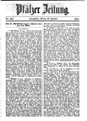 Pfälzer Zeitung Montag 25. Dezember 1854