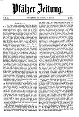 Pfälzer Zeitung Donnerstag 4. Januar 1855