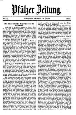 Pfälzer Zeitung Mittwoch 24. Januar 1855