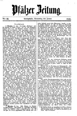 Pfälzer Zeitung Donnerstag 25. Januar 1855