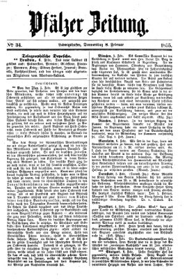 Pfälzer Zeitung Donnerstag 8. Februar 1855