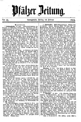 Pfälzer Zeitung Freitag 16. Februar 1855