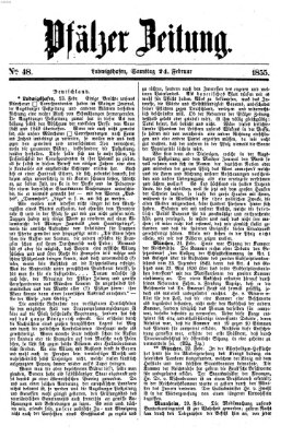 Pfälzer Zeitung Samstag 24. Februar 1855