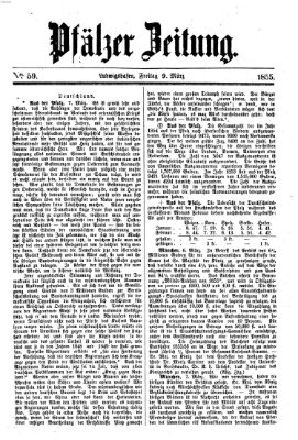 Pfälzer Zeitung Freitag 9. März 1855