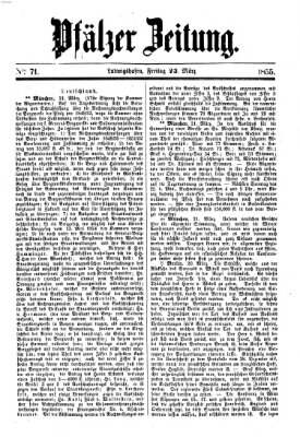 Pfälzer Zeitung Freitag 23. März 1855