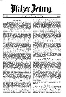 Pfälzer Zeitung Samstag 31. März 1855