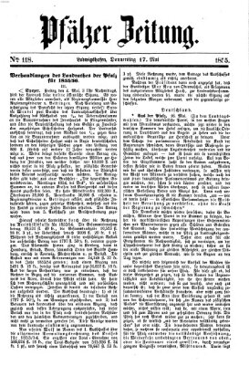 Pfälzer Zeitung Donnerstag 17. Mai 1855