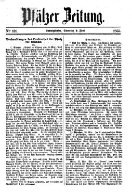 Pfälzer Zeitung Samstag 2. Juni 1855