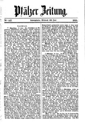 Pfälzer Zeitung Mittwoch 20. Juni 1855