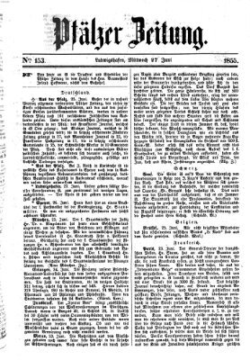 Pfälzer Zeitung Mittwoch 27. Juni 1855