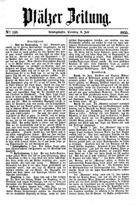 Pfälzer Zeitung Dienstag 3. Juli 1855