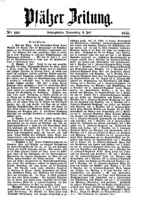 Pfälzer Zeitung Donnerstag 5. Juli 1855