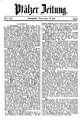 Pfälzer Zeitung Donnerstag 19. Juli 1855